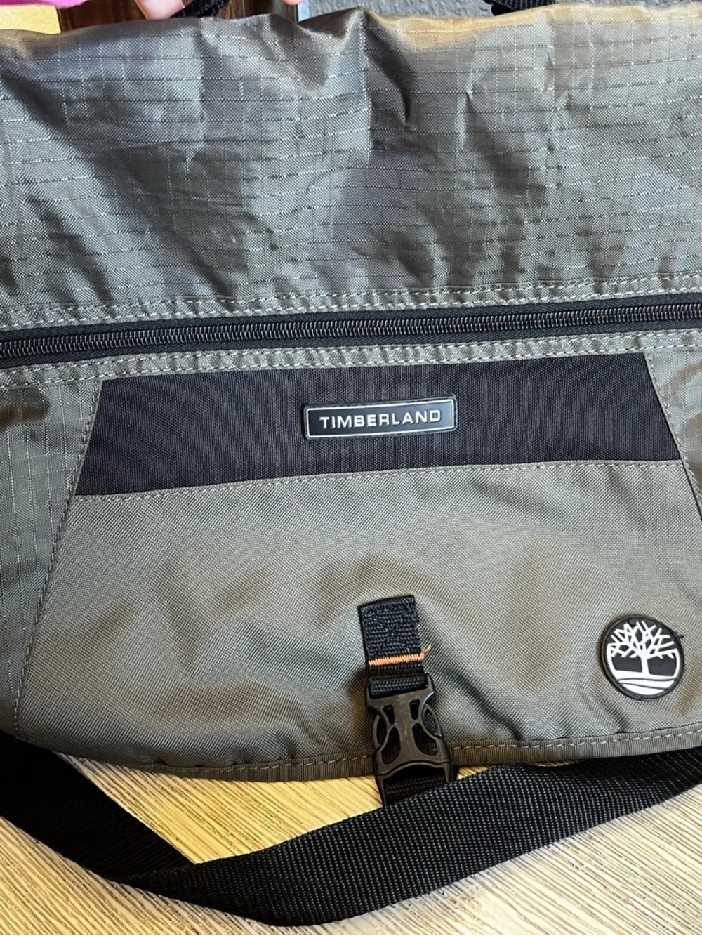 Timberland Route 4 Men's Olive Green and Black Messenger Bag